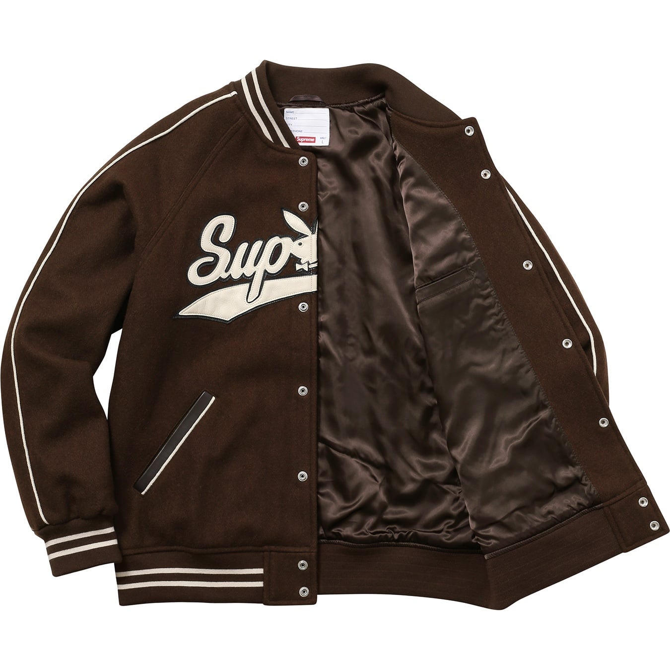 Supreme®/Playboy© Wool Varsity Jacket view 13